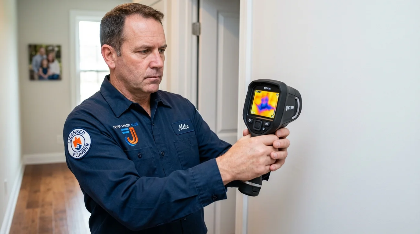 Thermal imaging leak detection by Johns Plumbing LLC in Kaplan